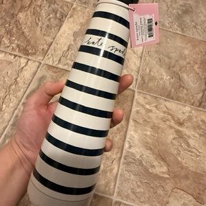 Kate Spade Black and White Striped Tumbler